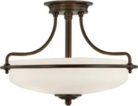 Gf1717pn Quoizel Griffin Interior 17 Inch Width Palladian Bronze-etched Glass Gf1717pn Quoizel Griffin Interior 17 Inch Width Palladian Bronze-etched Glass