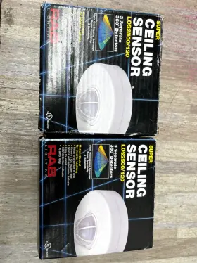 Los2500 Rab Lot Of 2 Rab. Ceiling Sensor Los2500/120. Motion Control For Interior Lighting Los2500 Rab Lot Of 2 Rab. Ceiling Sensor Los2500/120. Motion Control For Interior Lighting