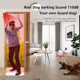 Ranxinyuan B0c81khgss Barking Dog Motion Sensor-pir Human Body Alarm Realistic