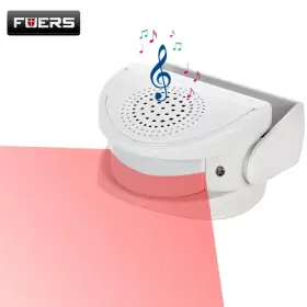 Rapidroo-shop 744110249156 Fuers Wireless Guest Welcome Chime Alarm Door Bell Pir Motion Sensor For En