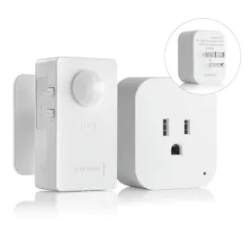 Rz016w Rayzeek Rz061s Wireless Motion Sensor Plug Kits No-wire Mini Pir Switch Control