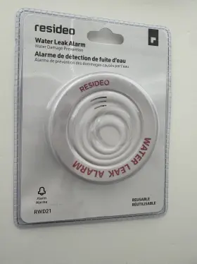 Rwd211 Residio Resideo Rwd21 Reusable Water Leak Alarm White New In Package