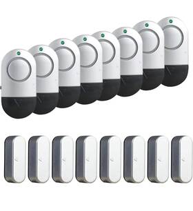 Rinetiy X003cl62x9 Window Alarm Sensors Door Alarms For Home Security Pool Alarm. Set Of 8