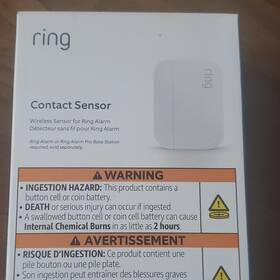 Ring 2ahmm-s1 Contact Sensor Wireless Z-wave For Alarm Indoor Battery White