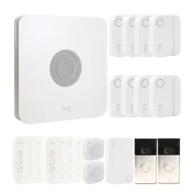 Alarm-14-2k Ring 614198426346 Alarm 14-piece Home Security Kit Works With Alexa 2x Video Doorbell