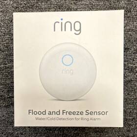 Ring Gad17g01238500lj Flood And Freeze Sensor White Z-wave Indoor Battery Real-time Notifications
