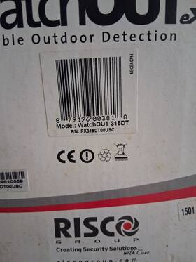 Risco Group Rk315dtoousc Watchout 315dt Wired Outdoor-only Motion Detector White