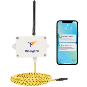Ld241w Risinglink Smart Water Leak Detector Wifi-enabled With 6.5 Ft Sensing Cable Battery Power Ld241w Risinglink Smart Water Leak Detector Wifi-enabled With 6.5 Ft Sensing Cable Battery Power