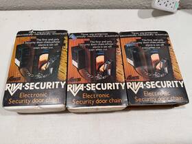 Riva Security 83-1641 Lot Of 3 Emmerich Door Mounted Electronic Burglar Alarm With Box