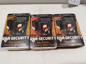 83-1641 Riva Security Lot Of 3 Emmerich Door Mounted Electronic Burglar Alarm With Box