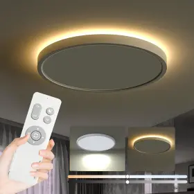 Roomratv 752349990268 Flush Mount Ceiling Light Fixture With Remote 12inch-3000k White