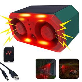 Royelle Siren-002 Solar Outdoor Motion Detector Sensor Alarm Personalize Recording Siren And Str