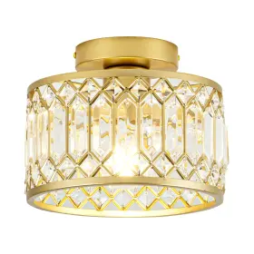 8802-1x-gd Rpzloila Crystal Ceiling Light Modern Semi Flush Mount Gold