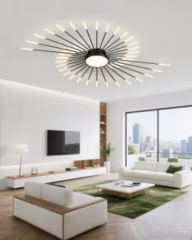 Rr-yh-42 Rrdefsd 1-hei Ceiling Light Modern Led Lamps Flower Shape 42 1 Lights Black