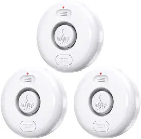 Wd71 Ruikoring 313055263260 3 Pcs Water Leak Alarm Detector 120db Loud Alert Sensor Can Use Wif