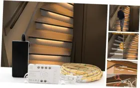 Ssl-0516-3k12 Rwofnia Motion Sensor With Daylight Sync Light Up Type Led Stair 12 Stairs