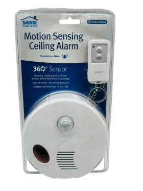 Sabre 023063809335 Home 360 Motion Sensing Ceiling Alarm 120db Wireless Security Hs-msca New