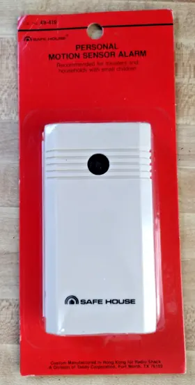 49-419 Safe House Radio Shack Brand Personal Motion Sensor Alarm Model