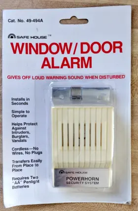 49-494a Safehouse Radio Shack Safe House Powerhorn Window / Door Alarm