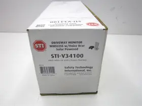 Sti-v34100 Safety Technology International Wireless Solar Driveway Monitor With Voice Receiver