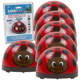 Scs Direct Lea-bug6-741 Water Leak Bug Monitoring Sensor With Alarm 6 Pack - Electronic Flood Detecto