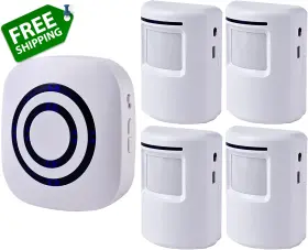 Seanme 744759476111 Motion Sensor Alarm Wireless Driveway Home Security Business Dete