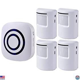 Seanme B07plsdmt6 Wireless Motion Sensor Alarm System Driveway Alert With 4 Sensors And Receiver