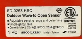 Sd-9263-ksq Seco-larm Outdoor Wave-to-open Sensor-single-gang With English Mess