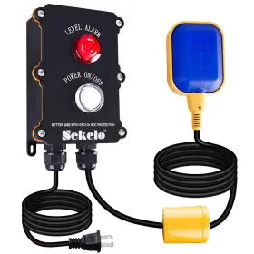 En-0009 Sekelo Sump Pump Alarm High Water With 10ft Level Float Switch 90db Loud