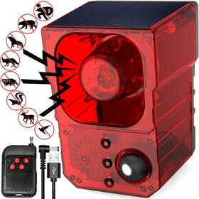 Senkefei Ss 029082576913 Solar Outdoor Motion Sensor Alarm - Noise Maker129db Recording Siren