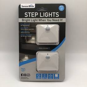 Sensor Brite Sbl-mc6b 2-pk Peel And Stick Wireless Motion-activated Led Step Lights