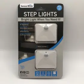 Sbl-mc6b Sensor Brite 2-pk Peel And Stick Wireless Motion-activated Led Step Lights