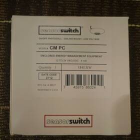 Sensor Switch 184exw Cm Pc Ceiling Mount Occupancy Photocell White 12-24v