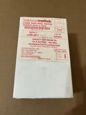 Lws-2p-i Sensor Switch Large Area Wall With 2-pole Ivory Nib
