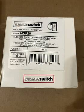 Sensor Switch Msp20 New Mini Power Pack Slave 120/277 Vac 50/60 Hz