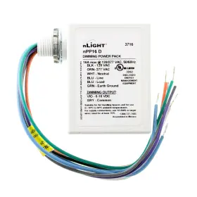 Npp16-pl-t24 Sensor Switch Npp16-d Nlight Dimming Power Pack Plenum Ul2043 120/277v White