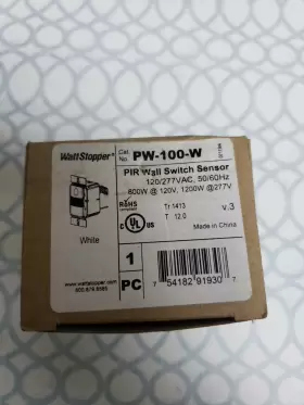 Pw-100-w Sensor Switch Pw-100 Wattstopper Pir Wall Occupancy White Pw-100-w Sensor Switch Pw-100 Wattstopper Pir Wall Occupancy White