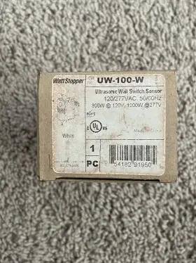 Uw-100-w Sensor Switch Legrand Wattstopper Ultrasonic Wall Occupancy White New