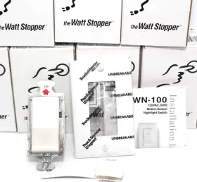 Wn-100-ww Sensor Switch Wattstopper Motion Nightlight White With Led 120vac