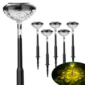 Sfv 635408633101 6 Pack Solar Lights Outdoor Motion Sensor Ip65 Waterproof 2 Modes Four