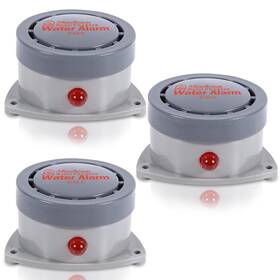 Shackcom Grljjs618wa03-ca Water Leak Detector 3 Pack Alarm 110db Wireless Waterproof And Battery