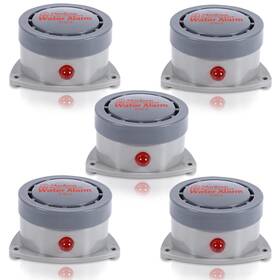 Shackcom Grljjs618wa05-us Water Leak Detector 5 Pack Alarm 110db Wireless Waterproof And Battery