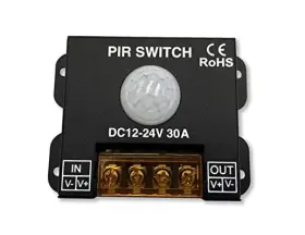 Dc-pir-30a Shenzhen Weisuan Digital Technology Co. Ltd Dc12v 24v 30a Pir Body Motion Sensor Switch For Led Light By Motion-activated