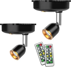 Shineled 791533835329 Cordless Spotlight Led Picture Light Accent 2 Pack Black
