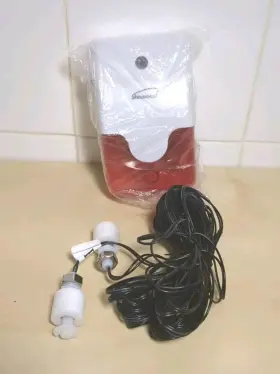 Shonmau 884710469476 High / Low Water Level Sensor Detector Alarm 120 Db Red Strobe Siren Adjustable