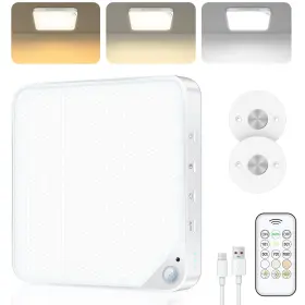 Sg-66 Shunfsc Rechargeable 8w Motion Sensor Ceiling Light Indoor 1pack - Square