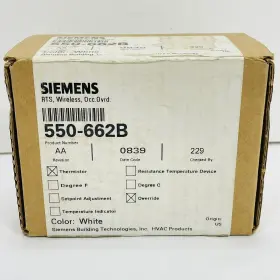 550-662b Siemens Rts Wireless Occ. Override Thermistor White Sealed Surplus