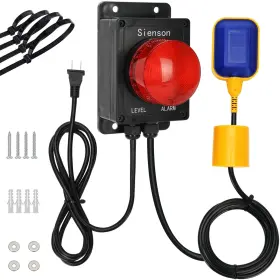 Sienson 791126058395 Sump Pump Alarm Water For With 110db Loud And Led Indic