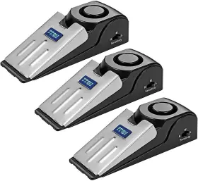 Zzr001 Simohome 3-pack Upgraded Door Stop Alarm -great For Traveling Security Stopper Tools