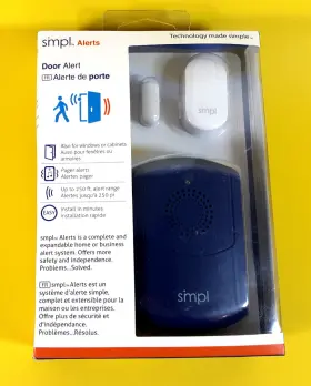 58030 Simpl Alerts Door Alert For Doors Windows Cabinets Sensor Pager Set